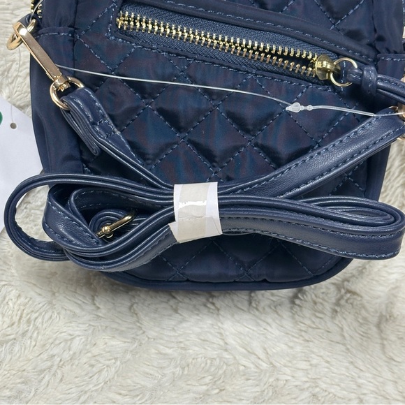 I am  (Brand)  Small Navy Quilted Crossbody Bag, 6 x 2.5 x 7 NWT - Picture 8 of 12
